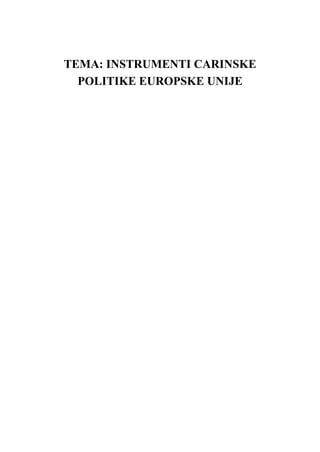 Instrumenti carinske politike EU