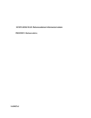 Računovodstveni informacioni sistem