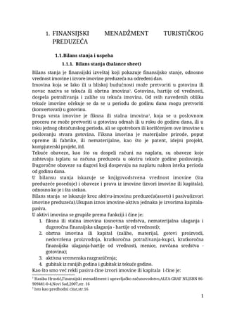 Finansijski menadžment turističkog preduzeća
