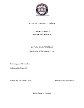 Knjigovodstveni račun