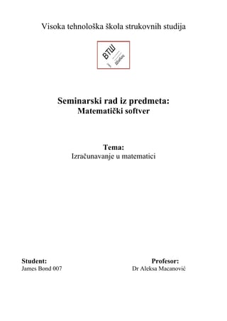 Izračunavanje u matematici