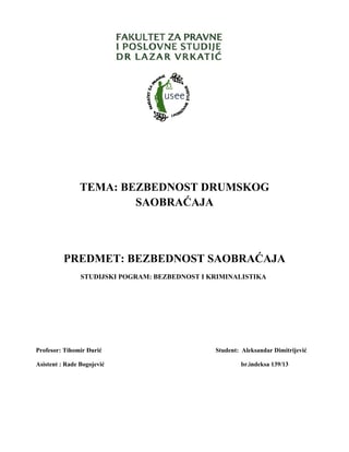 Bezbednost drumskog saobracaja