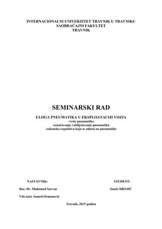 Eksploatacija i odrzavanje vozila