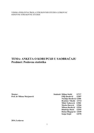 Anketa o korupciji u saobracaju