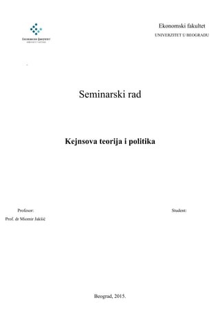 Kejnsova teorija i  politika