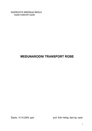 Medjunarodni transport robe