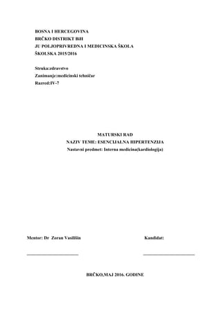 Esencijalna hipertenzija