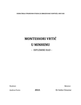 Montessori vrtić u Minhenu