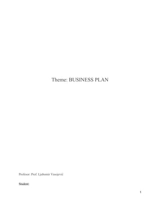 BUSINESS PLAN