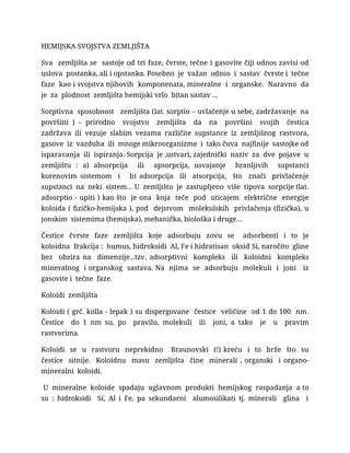 Hemijska svojstva zemljišta