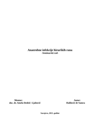 Anaerobne infekcije hirurških rana