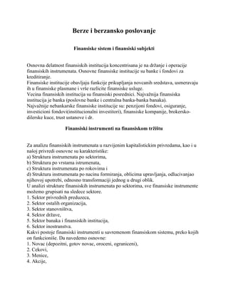 Osnovni finansijski izveštaji