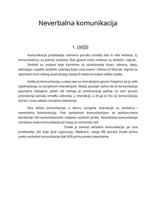 Neverbalna komunikacija