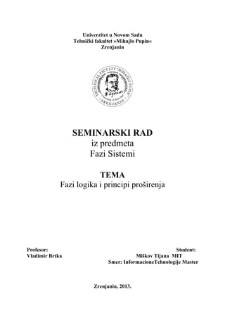 Fazi logika i principi prosirenja