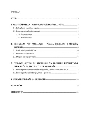 Reciklaža PET ambalaže