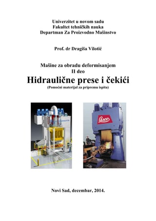 Hidraulične prese i čekići