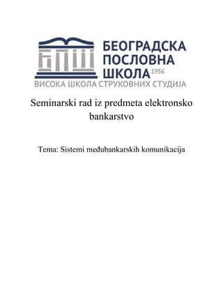 Sistemi medju bankarskih komunikacija