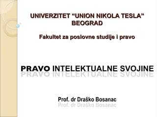 Pravo intelektualne svojine