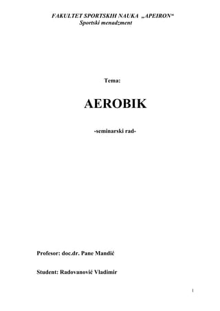 Aerobik: seminarski rad