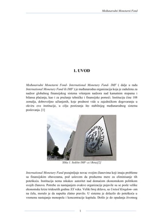 Međunarodni monetarni fond: analiza i funkcionisanje
