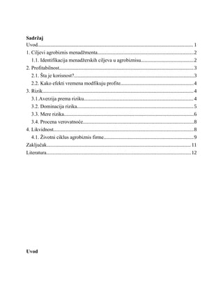 Menadžment agrobiznisa