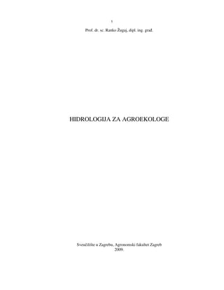 Hidrologija za agroekologe