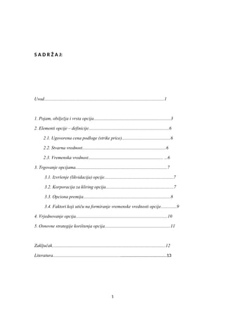 Finansijski derivati opcije