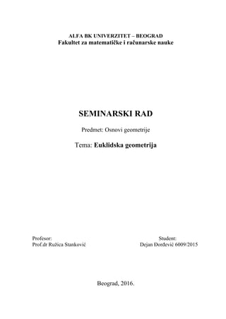 Euklidska geometrija