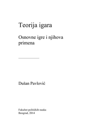 Teorija igara
