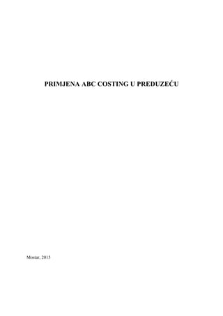 Primjena ABC costinga u preduzeću
