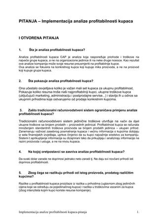 Analiza profitabilnosti kupca