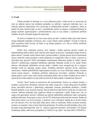 Posljedice stresa u policiji