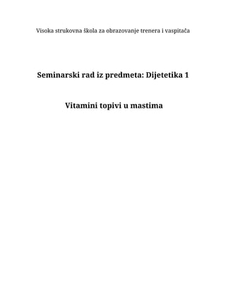 Liposolubilni vitamini