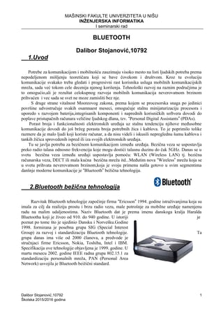 Bluetooth tehnologije