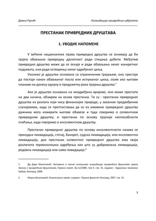 Prestanak privrednih društava