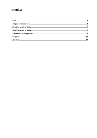 Pojam javnih rashoda