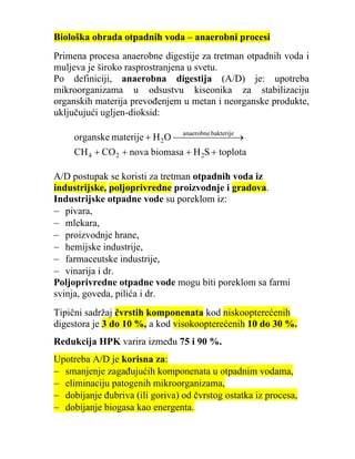 Biološka obrada otpadnih voda