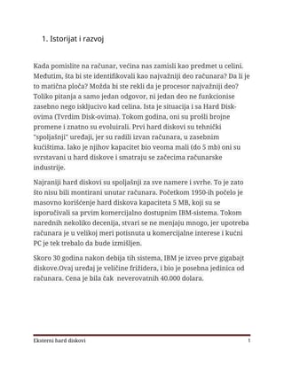 Istorijat i razvoj hard diskova