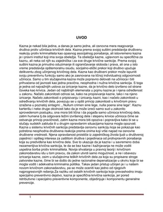 Pojam i vrste kazni u krivičnom pravu s posebnim osvrtom na zakonodavstvo Srbije
