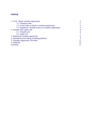 Virtualne organizacije