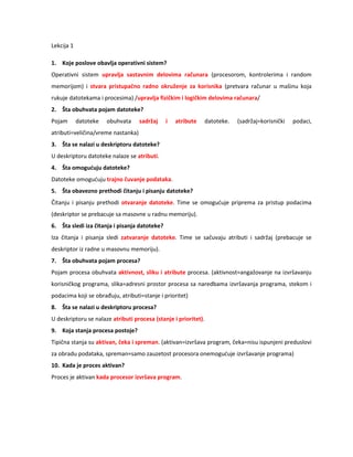 Operativni sistemi-teorija