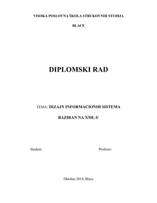 XML informacionih sistema