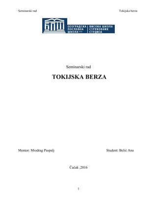 Tokijska Berza
