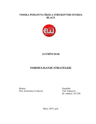 Formulisanje strategije