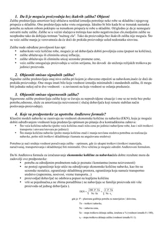 Logistika-prvi kolokvijum