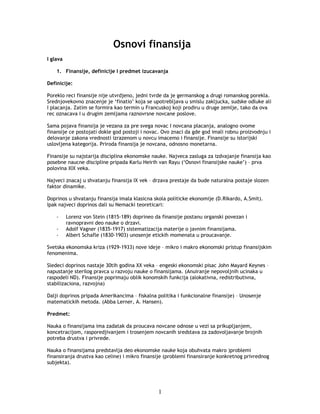 Osnove finansija: skripta