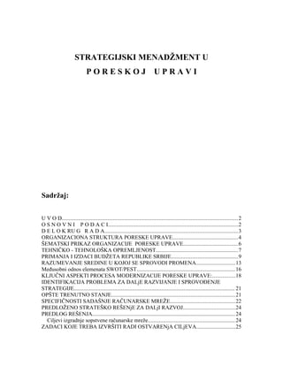 Strategijski menadžment u poreskoj upravi