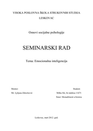 Emocionalna inteligencija