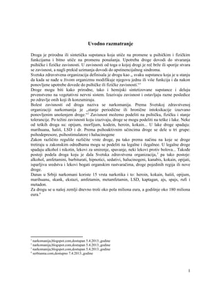 Putevi droge u Srbiji