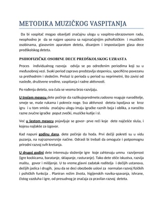 Metodika muzickog